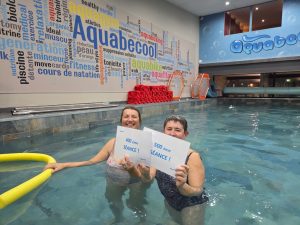 Cliente Aquabecool Nadine et Sylvie célèbrent leurs 400ème séance et 500ème séance d'Aquagym !