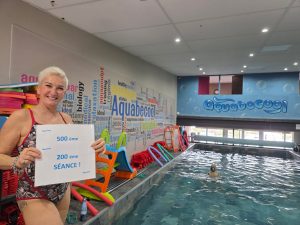 Cliente Aquabecool Corinne célèbre sa 700ème séance d'Aquasculpt et Aquatraining